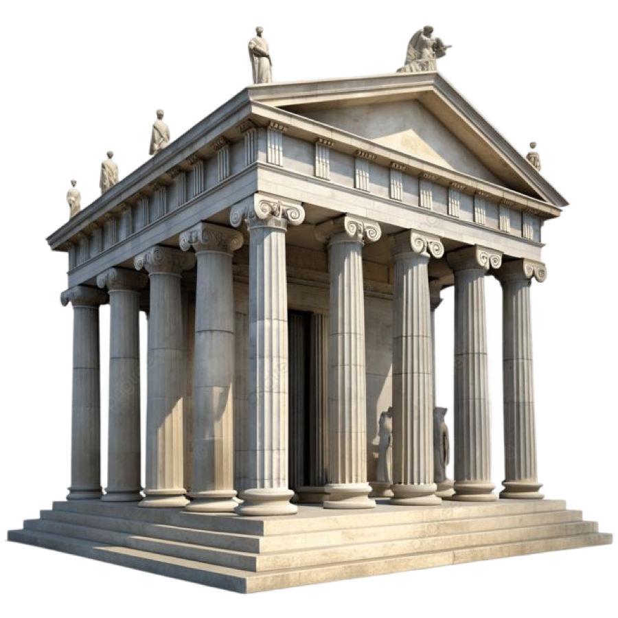 Classical temple illustration